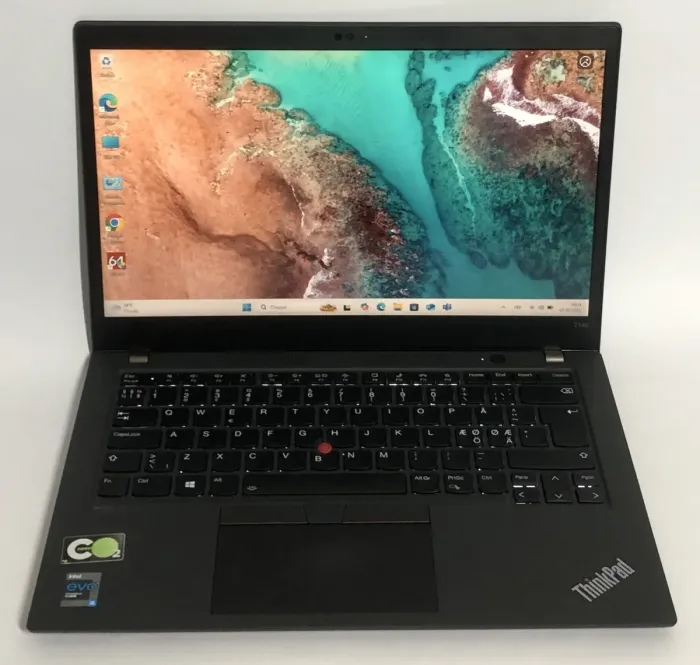 Ультрабук Б-клас Lenovo ThinkPad T14s Gen 2 / 14" (1920x1080) IPS / Intel Core i5-1135G7 (4 (8) ядра по 2.4 - 4.2 GHz) / 16 GB DDR4 / 256 GB SSD / Intel Iris Xe Graphics / WebCam / Win 11 Pro б/в - зображення 2