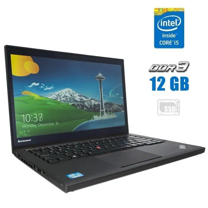 Ноутбук Lenovo ThinkPad T440s / 14" (1920x1080) IPS / Intel Core i5-4300U (2 (4) ядра по 1.9 - 2.9 GHz) / 12 GB DDR3 / 512 GB SSD / Intel HD Graphics 4400 / WebCam б/в - зображення 1