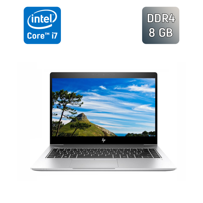 Ультрабук HP EliteBook 840 G6 / 14" (1920x1080) IPS / Intel Core i7-8565U (4 (8) ядра по 1.8 - 4.6 GHz) / 8 GB DDR4 / 256 GB SSD / Intel UHD Graphics / TouchID / WebCam / Windows 10 б/в - зображення 1