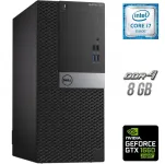 Ігровий ПК Dell OptiPlex 5050 Tower / Intel Core i7-6700 (4 (8) ядер 3,4 - 4,0 ГГц) / 8 ГБ DDR4 / 250 ГБ SSD + 1000 ГБ HDD / nVidia GeForce GTX 1660 Super, 6 ГБ GDDR6, 192-bit б/в