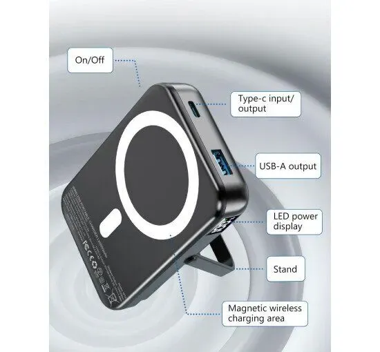 УМБ Power Bank Gxorul W13 / 20000 mAh / 22.5W / 5V/4.5A - зображення 6