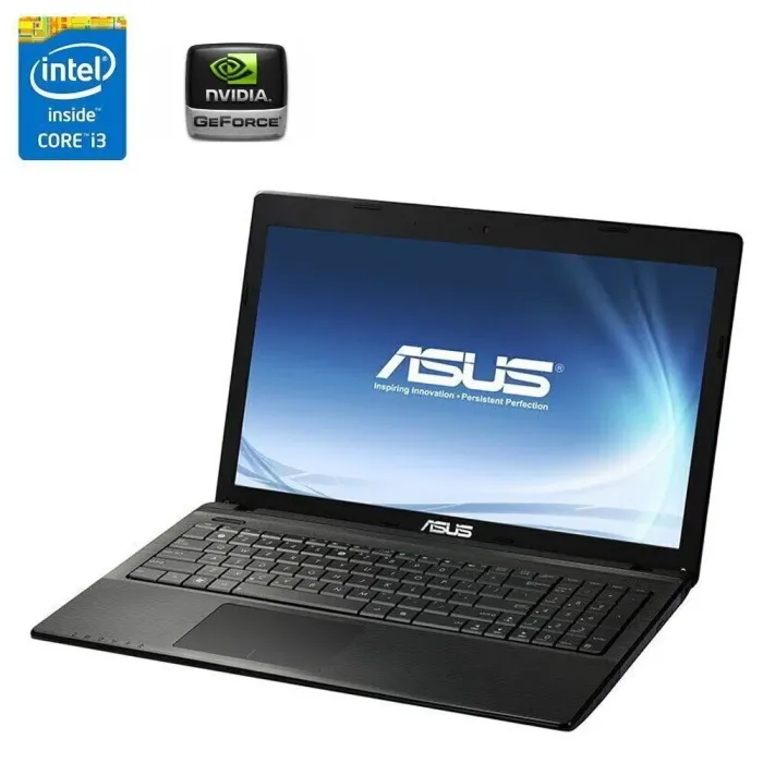 Ноутбук Asus X55VD / 15.6" (1366x768) TN / Intel Core i3-3110M (2 (4) ядра по 2.4 GHz) / 12 GB DDR3 / 256 GB SSD / nVidia GeForce 610M, 1 GB DDR3, 64-bit / WebCam / Без АКБ б/в - зображення 1