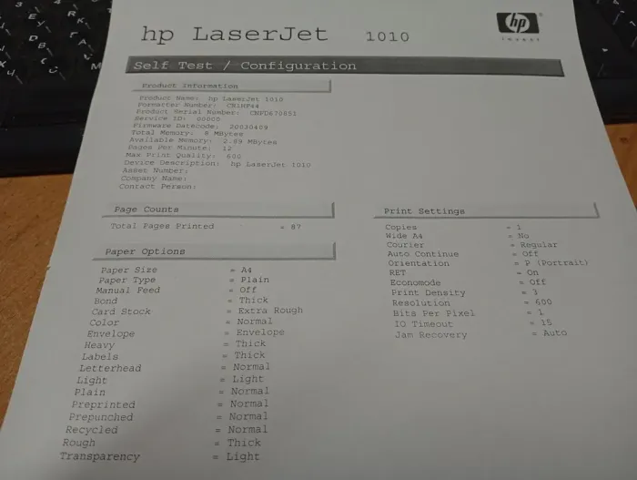 Принтер HP LaserJet 1010 / Лазерний монохромний друк / 600x600 dpi / A4 / 14 стор/хв / USB 2.0 б/в - зображення 5