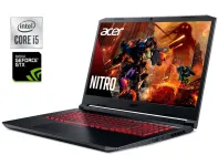 Ігровий ноутбук Б-клас Acer Nitro 5 AN517-52 / 17.3" (1920x1080) IPS / Intel Core i5-10300H (4 (8) ядра по 2.5 - 4.5 GHz) / 16 GB DDR4 / 512 GB SSD / nVidia GeForce GTX 1650 Ti, 4 GB GDDR6, 128-bit / WebCam б/в