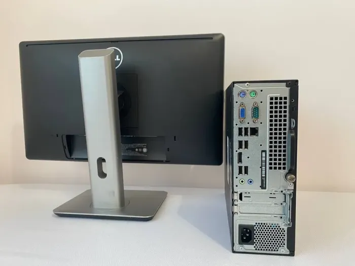 Комплект ПК: комп'ютер HP ProDesk 400 G2.5 SFF / Intel Core i5-4590S (4 ядра по 3.0 - 3.7 GHz) / 8 GB DDR3 / 500 GB HDD / Intel HD Graphics 4600 / DVD-RW + Монітор Dell P2214H / 22" (1920x1080) IPS / 1x VGA, 1x DVI, 1x DisplayPort, USB 2.0 / VESA 100x б/в - зображення 3