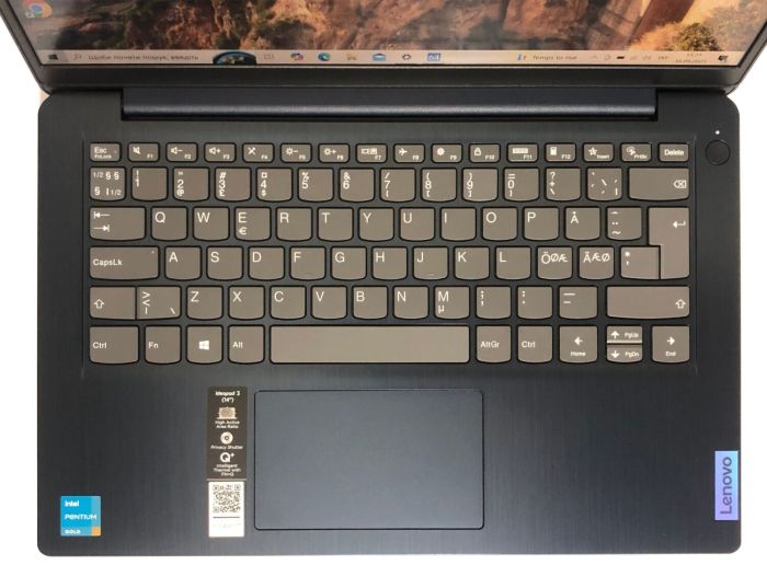 Ультрабук Lenovo IdeaPad 3 14ITL6 / 14" (1920x1080) IPS / Intel Pentium Gold 7505 (2 (4) ядра по 2.0 - 3.5 GHz) / 8 GB DDR4 / 256 GB SSD / Intel UHD Graphics / WebCam / Win 10 Home б/в - зображення 8