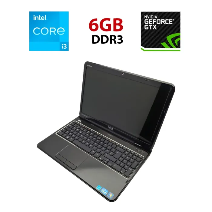 Ноутбук Dell N5110M / 15.6" (1366x768) TN / Intel Core i3-2350M (2 (4) ядра по 2.3 GHz) / 6 GB DDR3 / 320 GB HDD / nVidia GeForce GT 525M, 1 GB GDDR3, 128-bit / WebCam б/в - зображення 1