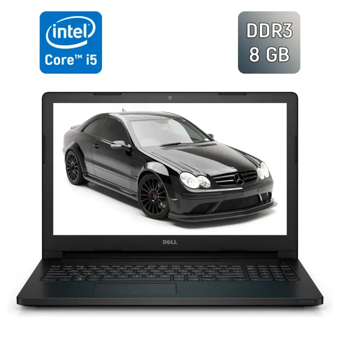 Ноутбук Б-клас Dell Latitude 3560 / 15.6" (1366x768) TN / Intel Core i5-5200U (2 (4) ядра по 2.2 - 2.7 GHz) / 8 GB DDR3 / 240 GB SSD / Intel HD Graphics 5500 / WebCam / Windows 10 б/в - зображення 1