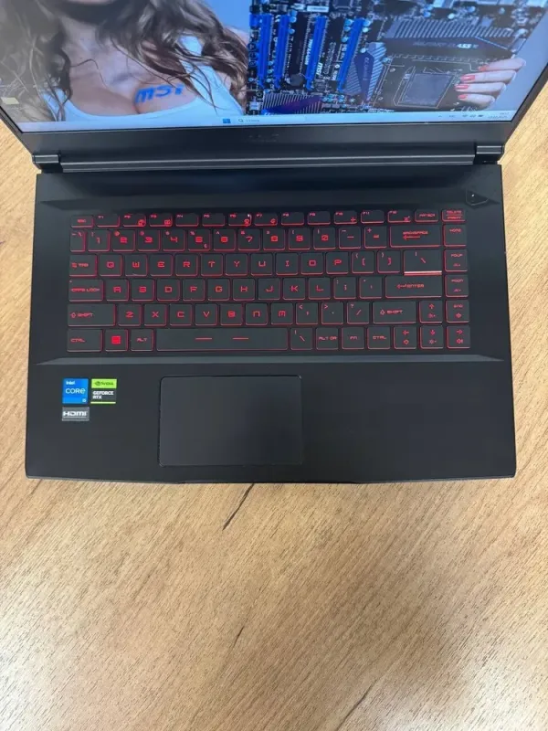 Ігровий ноутбук Б-клас MSI Thin GF63 12VE / 15.6" (1920x1080) IPS / Intel Core i5-12450H (8 (12) ядер по 3.3 - 4.4 GHz) / 8 GB DDR4 / 512 GB SSD / nVidia GeForce RTX 4050, 6 GB GDDR6, 96-bit / WebCam б/в - зображення 7