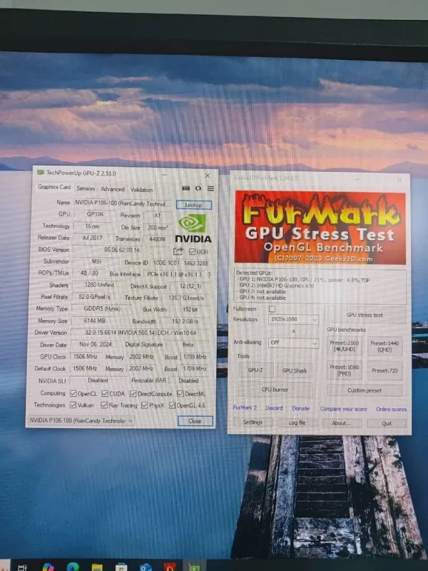 Комплект ПК: DarkFlash Aquarius Mesh Black Tower / Intel Core i5-7400 (4 ядра по 3.0 - 3.5 GHz) / 16 GB DDR4 / 250 GB SSD + 480 GB SSD / nVidia P106-100, 6 GB GDDR5, 192-bit / 300W + Монітор LG 24MB37PM-B / 24" (1920x1080) IPS + Мишка, кабелі підключе б/в - зображення 8