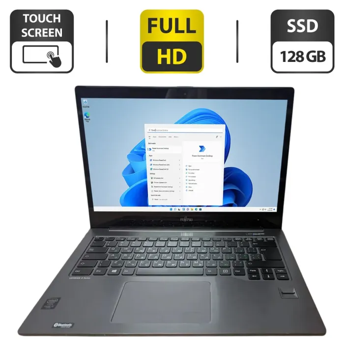 Ультрабук Fujitsu LifeBook U904 / 14" (3200x1800) IPS Touch / Intel Core i5-4300U (2 (4) ядра по 1.9 - 2.9 GHz) / 6 GB DDR3 / 128 GB SSD / Intel HD Graphics 4400 / WebCam / Без АКБ б/в - зображення 1