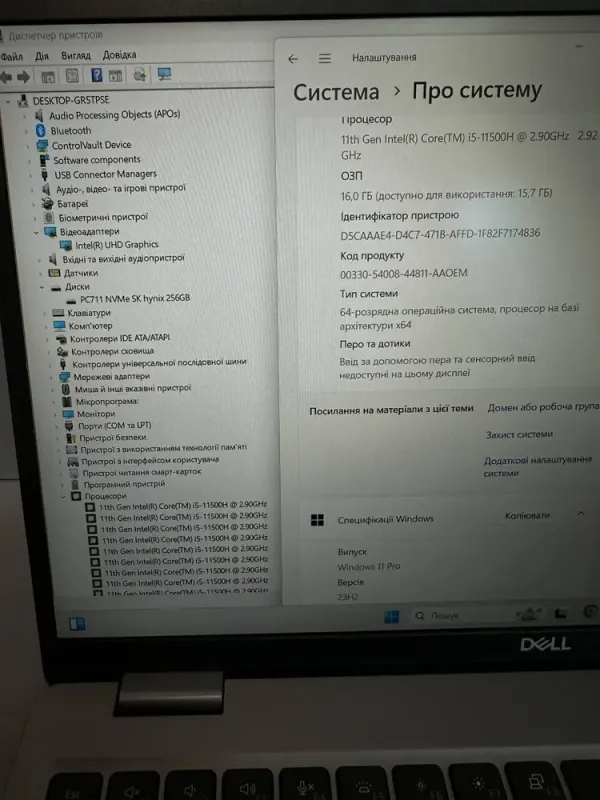 Ультрабук Dell Latitude 5521 / 15.6" (1920x1080) IPS / Intel Core i5-11500H (6 (12) ядер по 2.9 - 4.6 GHz) / 16 GB DDR4 / 256 GB SSD / Intel UHD Graphics / WebCam / Win 11 Pro б/в - зображення 8