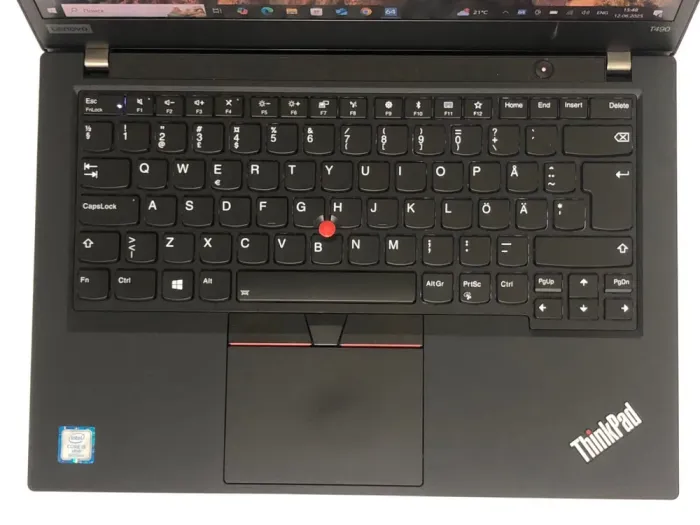 Ультрабук Б-клас Lenovo ThinkPad T490 / 14" (1920x1080) IPS Touch / Intel Core i5-8350U (4 (8) ядра по 1.7 - 3.6 GHz) / 16 GB DDR4 / 256 GB SSD / Intel UHD Graphics / WebCam / Win 10 Pro б/в - зображення 8