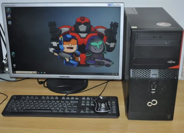 Комплект ПК: Fujitsu P420 E85 Tower / Intel Core i5-4590 (4 ядра по 3.3 - 3.7 GHz) / 16 GB DDR3 / 240 GB SSD / nVidia GeForce GTX 550 Ti, 4 GB GDDR5, 128-bit / DVD-ROM + Монітор Samsung 2243BW / 22" (1680x1050) TN + Windows  б/в - зображення 6