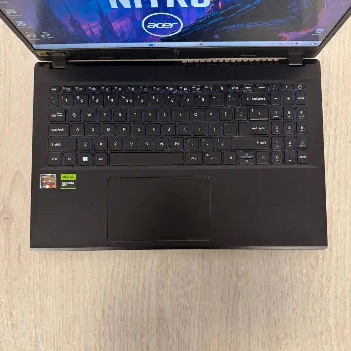 Ігровий ноутбук Acer Nitro V15 ANV15-41 / 15.6" (1920x1080) IPS / AMD Ryzen 7 7735HS (8 (16) ядер по 3.2 - 4.75 GHz) / 16 GB DDR5 / 1000 GB SSD NVMe / nVidia GeForce RTX 4060, 8 GB GDDR6, 128-bit / WebCam б/в - зображення 7