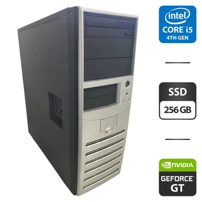 Комп'ютер NoName Tower / Intel Core i7-3770 (4 (8) ядра по 3,4 - 3,9 ГГц) / 16 ГБ DDR3 / 256 ГБ SSD / nVidia GeForce GT 630, 2 ГБ GDDR3, 64-біт / DVD-ROM б/в - зображення 1