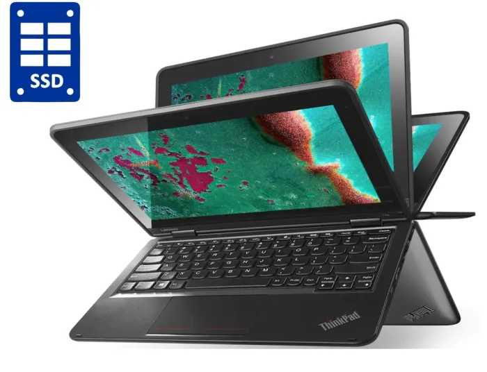 Нетбук-трансформер Lenovo ThinkPad Yoga 11e G4 / 11.6" (1366x768) IPS Touch / Intel Core i3-7100U (2 (4) ядра по 2.4 GHz) / 8 GB DDR3 / 128 GB SSD / Intel HD Graphics 620 / WebCam / Win 10 Pro б/в - зображення 1