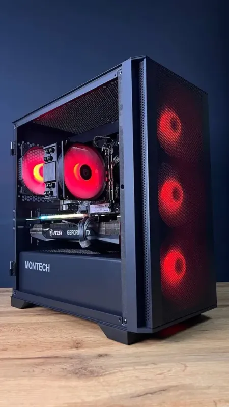 Збірка під замовлення: ігровий ПК Montech Air 100 ARGB Tower / AMD Ryzen 5 8400F (6 (12) ядер по 4.2 - 4.7 GHz) / 16 GB DDR5 / 512 GB SSD M.2 / nVidia GeForce RTX 3060 Ti, 8 GB GDDR6, 256-bit / 650W б/в - зображення 9