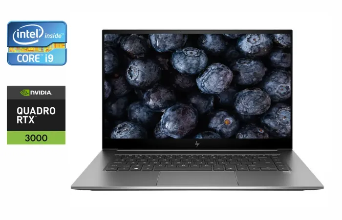 Мобільна робоча станція HP zBook Studio G7 / 15.6" (1920x1080) IPS / Intel Core i9-10885H (8 (16) ядер по 2.4 - 5.3 GHz) / 32 GB DDR4 / 512 GB SSD / nVidia Quadro RTX 3000, 6 GB GDDR6, 192-bit / TouchID / WebCam / Windows 10 б/в - зображення 1