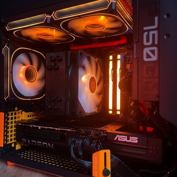 Збірка на замовлення: ігровий ПК Jonsbo Z20 Black/Orange Tower / AMD Ryzen 7 7700 (8 (16) ядер по 3,8 - 5,3 ГГц) / 32 ГБ DDR5 / 1000 ГБ SSD M.2 / AMD Radeon RX 9070 XT, 16 GB GDDR6, 256-bit / 750W - зображення 9