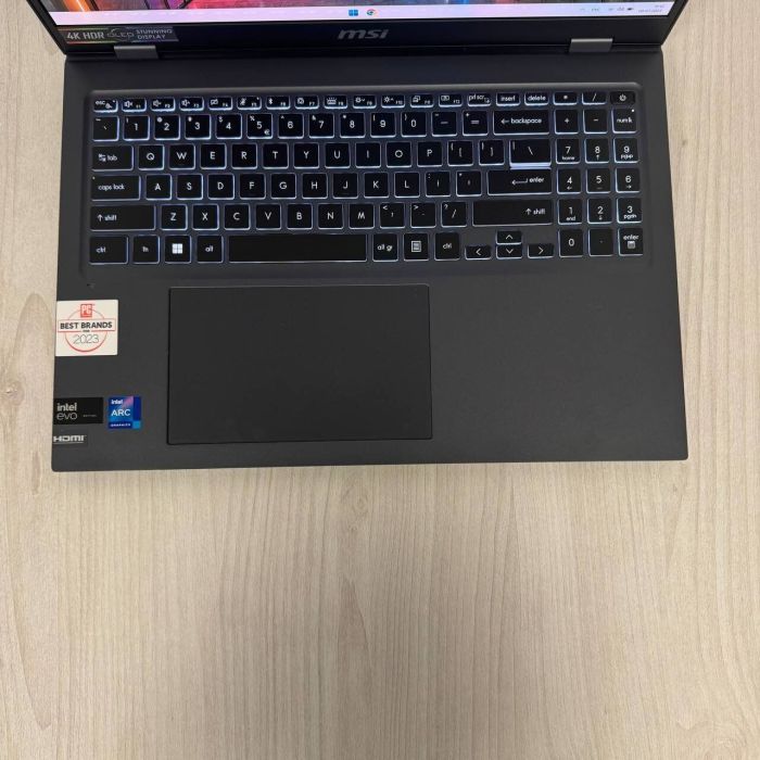 Ультрабук MSI Prestige 16 AI Evo B1M / 16" (3840x2400) OLED / Intel Core Ultra 7 155H (16 (22) ядер по 1.4 - 4.8 GHz) / 32 GB DDR5 / 1000 GB SSD NVMe / Intel Arc Graphics / WebCam б/в - зображення 7