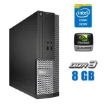 Комп'ютер Dell OptiPlex 3020 SFF / Intel Xeon E3-1231 v3 (4 (8) ядра по 3.4 - 3.8 GHz) / 16 GB DDR3 / 256 GB SSD / nVidia Quadro P400, 2 GB GDDR5, 64-bit б/в