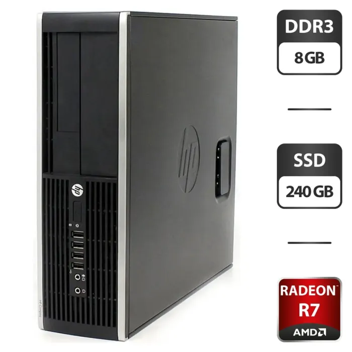 ІгровийПК HP Compaq Pro 6300 SFF / Intel Core i5-2400 (4(8) ядра по 3.1-3.4 GHz) / 8GB DDR3 / 240GB SSD / AMD Radeon R7 250, 2 GB DDR3, 128-bit / HDMI б/в - зображення 1