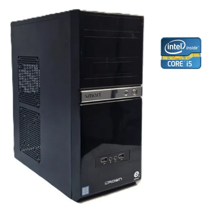 ПК Crown SM601 Tower / Intel Core i5-4670 (4 ядра по 3.4 - 3.8 GHz) / 8 GB DDR3 / 500 GB HDD / Intel HD Graphics 4600 / 450W б/в - зображення 1