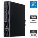 Неттоп Dell OptiPlex 3080 Micro USFF / Intel Core i5-10500T (6 (12) ядер по 2.3 - 3.8 GHz) / 16 GB DDR4 / 500 GB SSD / Intel UHD Graphics 630 б/в