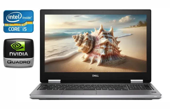 Мобільна робоча станція Dell Precision 7740 / 17.3" (1920x1080) IPS / Intel Core i5-9400H (4 (8) ядра по 2.5 - 4.3 GHz) / 32 GB DDR4 / 512 GB SSD / nVidia Quadro RTX 3000, 6 GB GDDR6, 192-bit / TouchID / Windows 10 б/в - зображення 1