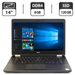 Ультрабук Dell Latitude E5470 / 14" (1366x768) TN / Intel Core i5-6300U (2 (4) ядра по 2.4 - 3.0 GHz) / 8 GB DDR4 / 128 GB SSD / Intel HD Graphics 520 / WebCam / HDMI б/в