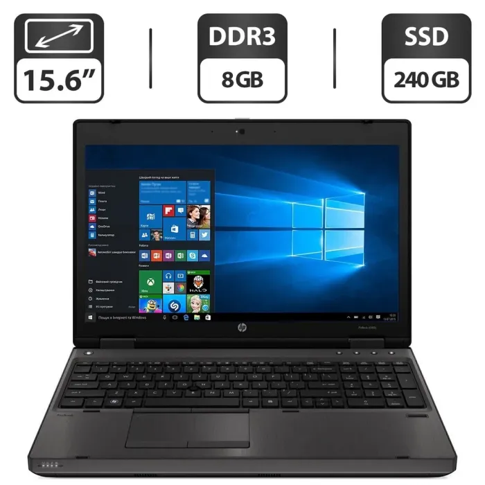 Ноутбук Б-клас HP ProBook 6560b / 15.6" (1366x768) TN / Intel Core i5-2410M (2 (4) ядра по 2.3 - 2.9 GHz) / 8 GB DDR3 / 240 GB SSD / Intel HD Graphics 3000 / DVD-ROM б/в - зображення 1