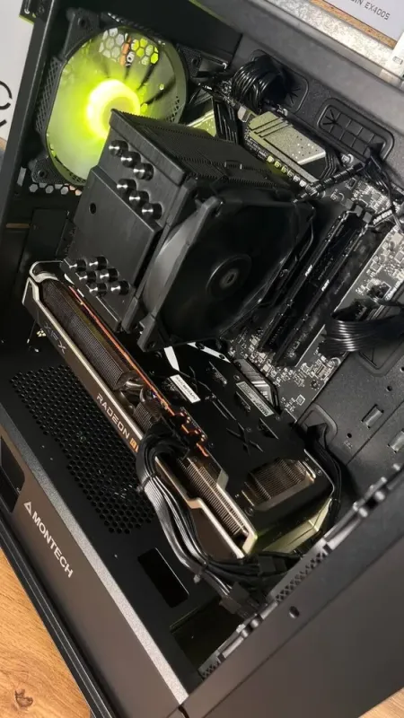 Збірка під замовлення: ігровий ПК Montech Air 1000 Premium Black Tower / AMD Ryzen 5 7500F (6 (12) ядер по 3.7 - 5.0 GHz) / 32 GB DDR5 / 1000 GB SSD M.2 / AMD Radeon RX 6700 XT, 12 GB GDDR6, 192-bit / 750W б/в - зображення 7