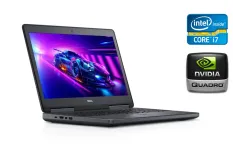 Мобільна робоча станція Dell Precision 7520 / 15.6" (1920x1080) IPS / Intel Core i7-6920HQ (4 (8) ядра по 2.9 - 3.8 GHz) / 16 GB DDR4 / 128 GB SSD + 1000 GB HDD / nVidia Quadro M2200, 4 GB GDDR5, 128-bit / WebCam / HDMI б/в