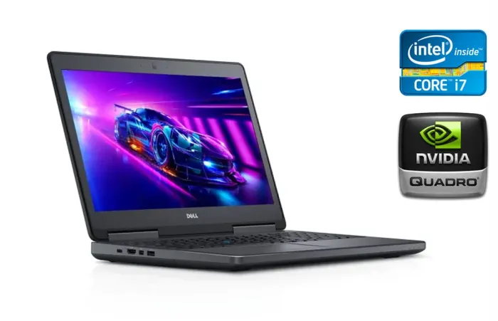Мобільна робоча станція Dell Precision 7520 / 15.6" (1920x1080) IPS / Intel Core i7-6920HQ (4 (8) ядра по 2.9 - 3.8 GHz) / 16 GB DDR4 / 128 GB SSD + 1000 GB HDD / nVidia Quadro M2200, 4 GB GDDR5, 128-bit / WebCam / HDMI б/в - зображення 1