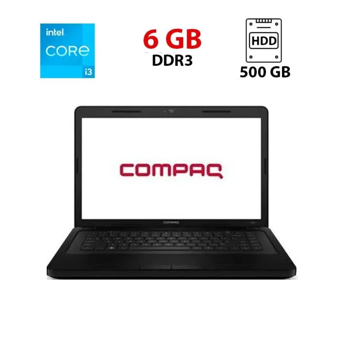 Ноутбук HP Compaq Presario CQ57 / 15.6" (1366x768) TN / Intel Core i3-2330M (2 (4) ядра по 2.2 GHz) / 6 GB DDR3 / 500 GB HDD / Intel HD Graphics 3000 / WebCam б/в - зображення 1