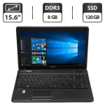 Ноутбук Toshiba Satellite C660D / 15.6" (1366x768) TN / AMD E-450 (2 ядра по 1.6 GHz) / 8 GB DDR3 / 120 GB SSD / AMD Radeon HD 6320 Graphics / DVD-ROM б/в