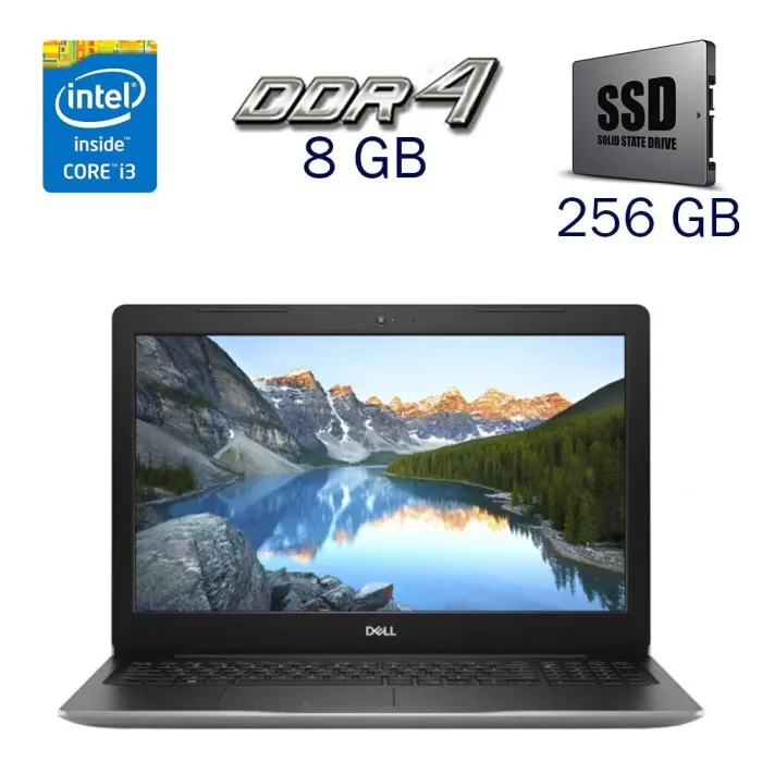 Ноутбук Dell Inspiron 3583 / 15.6" (1366x768) TN Touch / Intel Core i3-8145U (2 (4) ядра по 2.1 - 3.9 GHz) / 8 GB DDR4 / 256 GB SSD / Intel UHD Graphics for 8th Generation / WebCam б/в - зображення 1