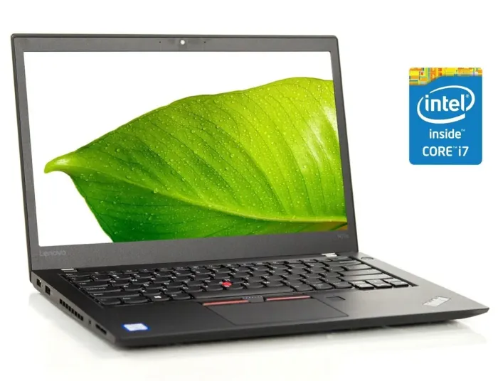 Ультрабук Lenovo ThinkPad T470s / 14" (1920x1080) IPS / Intel Core i7-7600U (2 (4) ядра по 2.8 - 3.9 GHz) / 16 GB DDR4 / 240 GB SSD / Intel HD Graphics 520 / WebCam б/в - зображення 1