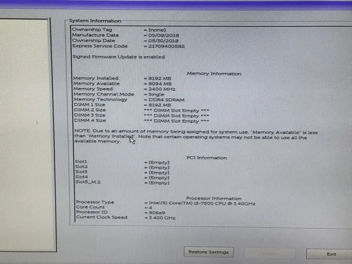 Комп'ютер Dell OptiPlex 7050 Tower / Intel Core i5-7500 (4 ядра по 3.4 - 3.8 GHz) / 8 GB DDR4 / 240 GB SSD / Intel HD Graphics 630 / 240W / HDMI / DisplayPort б/в - зображення 12