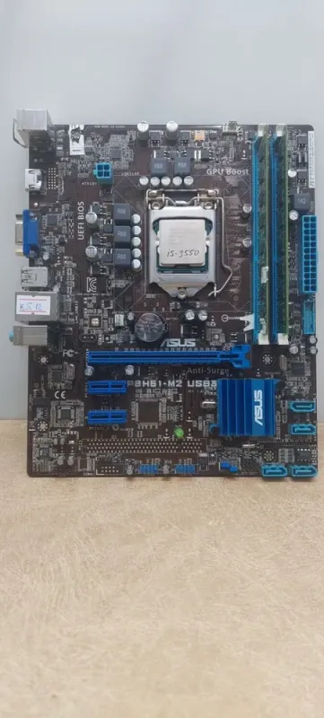 Комплект: Материнська плата Asus P8H61-M2 USB3 / LGA1155 / Intel Core i5-3570 (4 ядра по 3.4 - 3.8 GHz) / 16 GB DDR3 / Intel HD Graphics 2500 + Кулер б/в - зображення 4