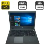 Ноутбук Б-клас Acer Aspire E5-573 / 15.6" (1920x1080) TN / Intel Core i5-4210U (2 (4) ядра по 1.7 - 2.7 GHz) / 12 GB DDR3 / 256 GB SSD / Intel HD Graphics 4400 / WebCam / VGA б/в