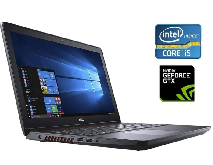 Ігровий ноутбук Б-клас Dell Inspiron 15 5577 / 15.6" (1920x1080) TN / Intel Core i5-7300HQ (4 ядра по 2.5 - 3.5 GHz) / 16 GB DDR4 / 500 GB SSD / nVidia GeForce GTX 1050, 4 GB GDDR5, 128-bit / WebCam б/в - зображення 1