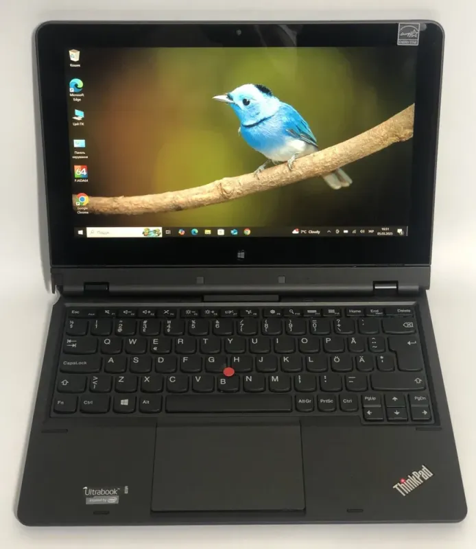 Нетбук-трансформер Б-клас Lenovo ThinkPad Helix / 11.6" (1920x1080) IPS Touch / Intel Core i7-3667U (2 (4) ядра по 2.0 - 3.2 GHz) / 8 GB DDR3 / 256 GB SSD / Intel HD Graphics 4000 / WebCam / Win 10 Pro / 2x АКБ б/в - зображення 2