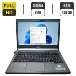 Ноутбук Б-клас Fujitsu LifeBook E736 / 13.3" (1920x1080) TN / Intel Core i5-6300U (2 (4) ядра по 2.4 - 3.0 GHz) / 8 GB DDR4 / 128 GB SSD / Intel HD Graphics 520 / WebCam / Без АКБ б/в