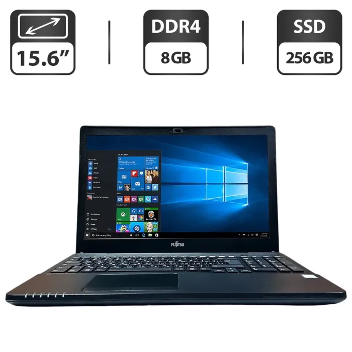 Ноутбук Fujitsu LifeBook A556 / 15.6" (1366x768) TN / Intel Core i5-6200U (2 (4) ядра по 2.3 - 2.8 GHz) / 8 GB DDR4 / 256 GB SSD / Intel HD Graphics 520 / WebCam б/в - зображення 1