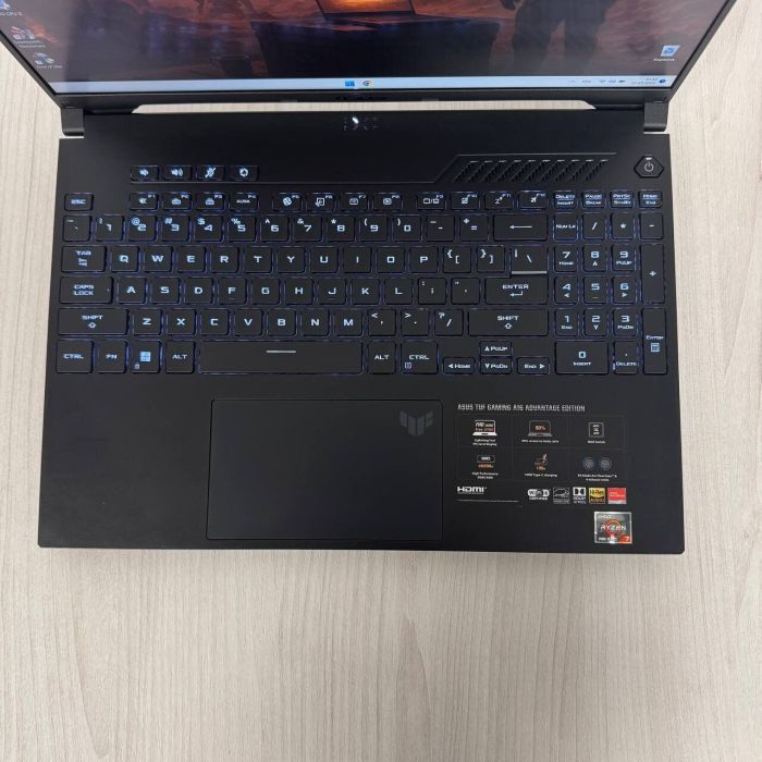Ігровий ноутбук Asus TUF Gaming Advantage A16 FA617NS / 16" (1920x1200) IPS / AMD Ryzen 7 7735HS (8 (16) ядер по 3.2 - 4.75 GHz) / 16 GB DDR5 / 512 GB SSD NVMe / AMD Radeon RX 7600S, 8 GB GDDR6, 128-bit / WebCam б/в - зображення 7