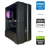 Ігровий ПК Intel Core i3-12100F (4 ядра по 3.3-4.3GHz) / 16GB DDR4 / 512GB SSD M.2 / GeForce RTX 3050, 8GB GDDR6, 128bit / HDMI / 550W б/в