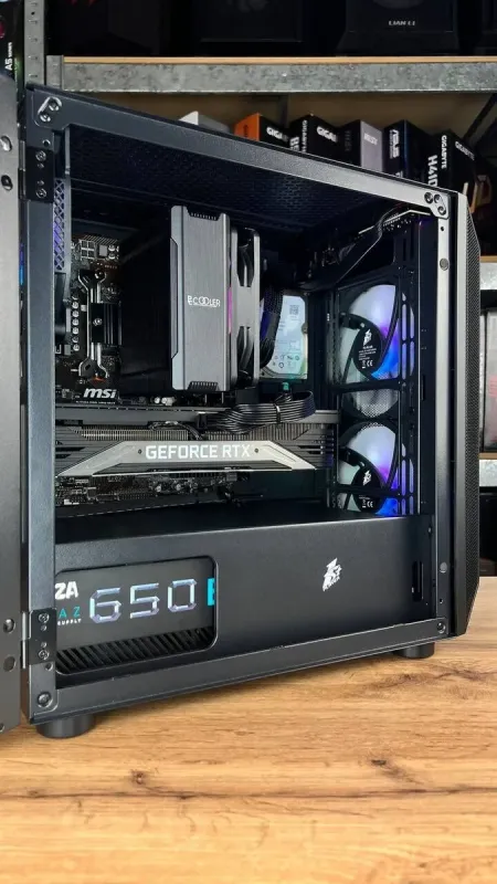 Збірка під замовлення: комп'ютер 1stPlayer D3-3F2-PLUS Black Tower / AMD Ryzen 5 3600 (6 (12) ядер по 3.6 - 4.2 GHz) / 16 GB DDR4 / 512 GB SSD M.2 / nVidia GeForce RTX 3060 Ti, 8 GB GDDR6, 256-bit / 650W б/в - зображення 5