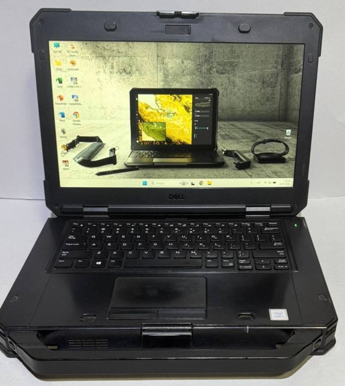 Захищений ноутбук Б-класу Dell Latitude 5424 Rugged / 14" (1920x1080) IPS / Intel Core i5-8350U (4 (8) ядра по 1.7 - 3.6 GHz) / 16 GB DDR4 / 512 GB SSD / Intel UHD Graphics 620 / WebCam б/в - зображення 2